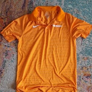 Mens Vols Orange w/ white Stripes Polo golf Shirt size Small